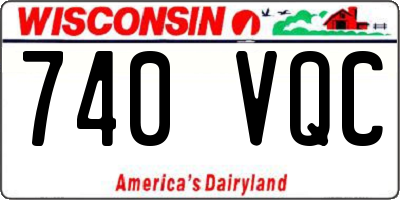 WI license plate 740VQC