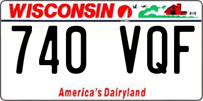 WI license plate 740VQF