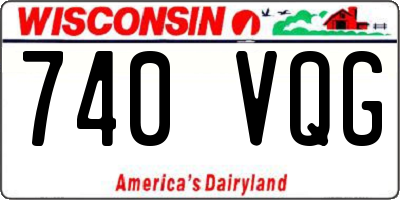 WI license plate 740VQG