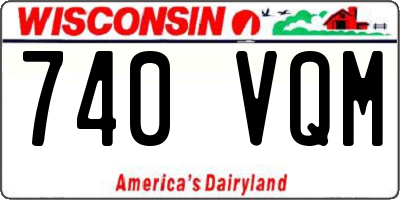 WI license plate 740VQM