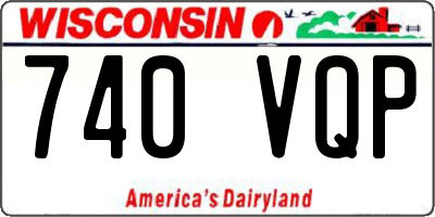 WI license plate 740VQP