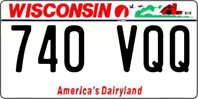 WI license plate 740VQQ