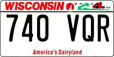 WI license plate 740VQR