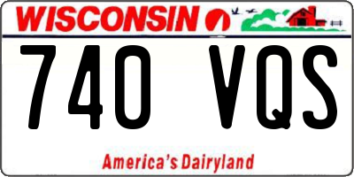 WI license plate 740VQS