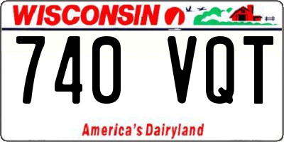 WI license plate 740VQT