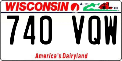 WI license plate 740VQW