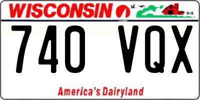 WI license plate 740VQX