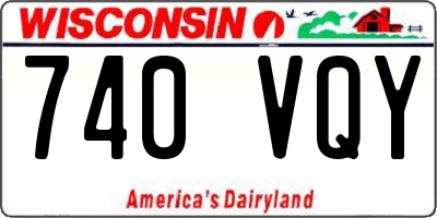 WI license plate 740VQY