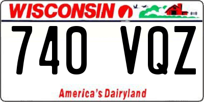 WI license plate 740VQZ