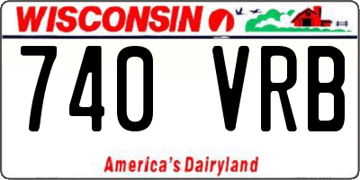 WI license plate 740VRB