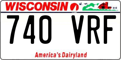 WI license plate 740VRF