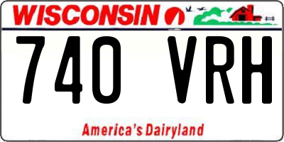 WI license plate 740VRH