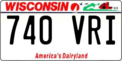 WI license plate 740VRI