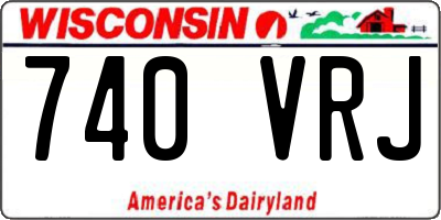 WI license plate 740VRJ