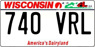 WI license plate 740VRL