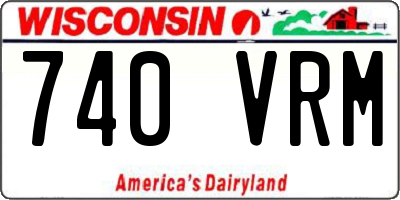 WI license plate 740VRM