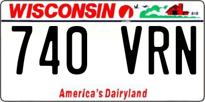 WI license plate 740VRN