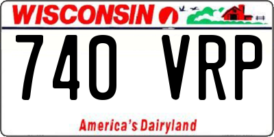 WI license plate 740VRP