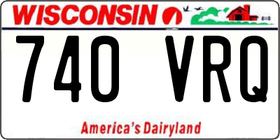 WI license plate 740VRQ