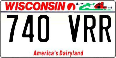 WI license plate 740VRR
