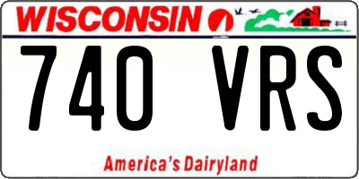 WI license plate 740VRS