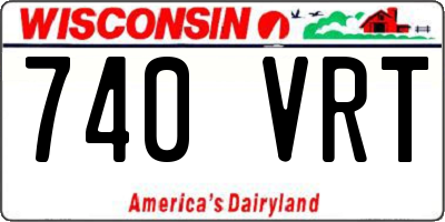 WI license plate 740VRT