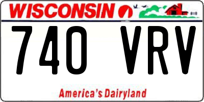 WI license plate 740VRV