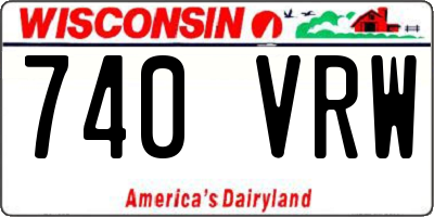 WI license plate 740VRW