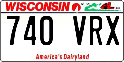 WI license plate 740VRX