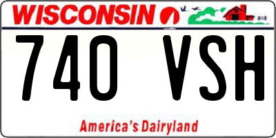 WI license plate 740VSH