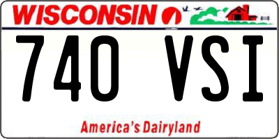 WI license plate 740VSI