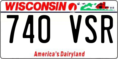 WI license plate 740VSR