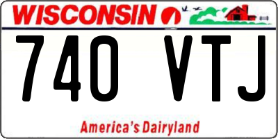 WI license plate 740VTJ
