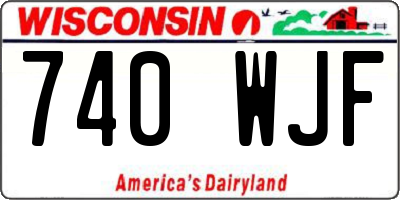 WI license plate 740WJF