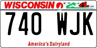 WI license plate 740WJK