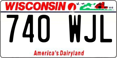 WI license plate 740WJL