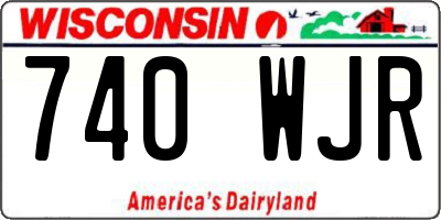 WI license plate 740WJR