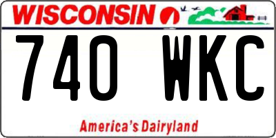 WI license plate 740WKC
