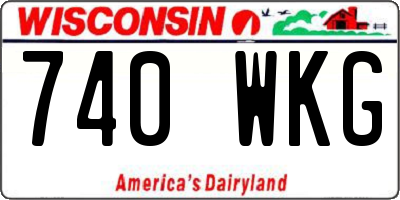 WI license plate 740WKG
