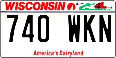 WI license plate 740WKN
