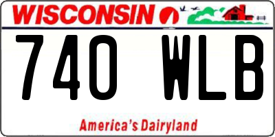 WI license plate 740WLB
