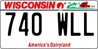 WI license plate 740WLL