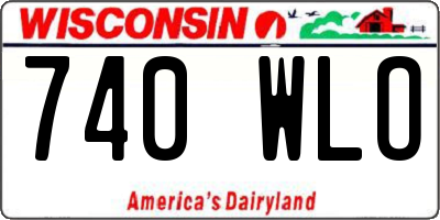 WI license plate 740WLO