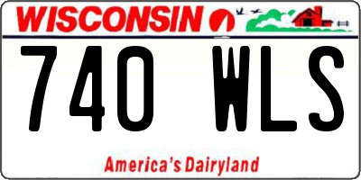 WI license plate 740WLS