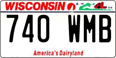 WI license plate 740WMB