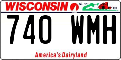 WI license plate 740WMH