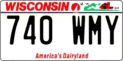 WI license plate 740WMY