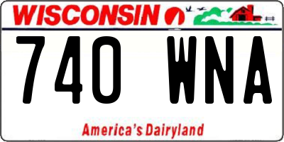 WI license plate 740WNA