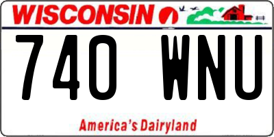 WI license plate 740WNU