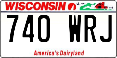 WI license plate 740WRJ